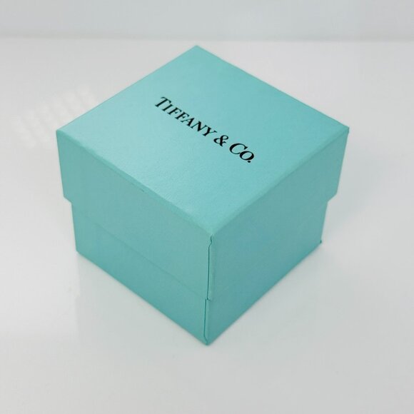 Vintage Tiffany Small Black Royal Blue Suede Leather Empty Ring Box Blue Box - Picture 5 of 9